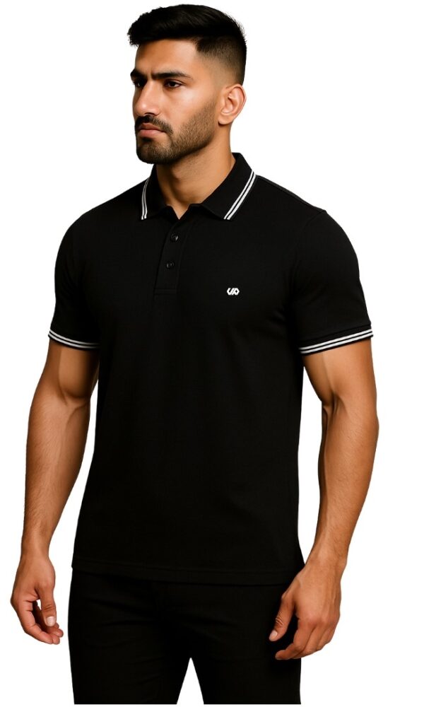 Essential Tech Polo – Arctic White/Black Edition - Image 7