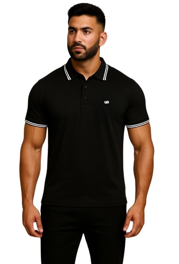 Essential Tech Polo – Arctic White/Black Edition - Image 8